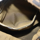 FENDI Zucca Canvas Shoulder Bag Black Brown gold Auth 141407-23