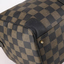 FENDI Pecan Canvas Boston Bag PVC 2way Black Brown Auth 141408-15