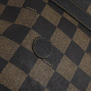 FENDI Pecan Canvas Boston Bag PVC 2way Black Brown Auth 141408-19