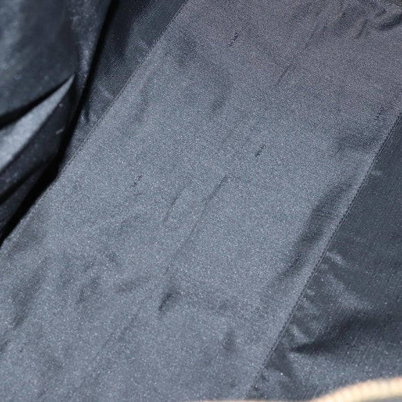 FENDI Pecan Canvas Boston Bag PVC 2way Black Brown Auth 141408