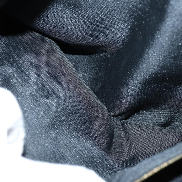 FENDI Pecan Canvas Boston Bag PVC 2way Black Brown Auth 141408