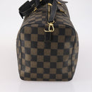 FENDI Pecan Canvas Boston Bag PVC 2way Black Brown Auth 141408-3