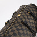 FENDI Pecan Canvas Boston Bag PVC 2way Black Brown Auth 141408-6