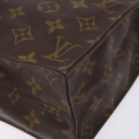 LOUIS VUITTON Monogram Sac Plat Hand Bag M51140 LV Auth 141412