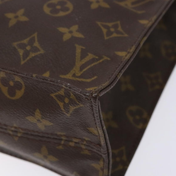 LOUIS VUITTON Monogram Sac Plat Hand Bag M51140 LV Auth 141412