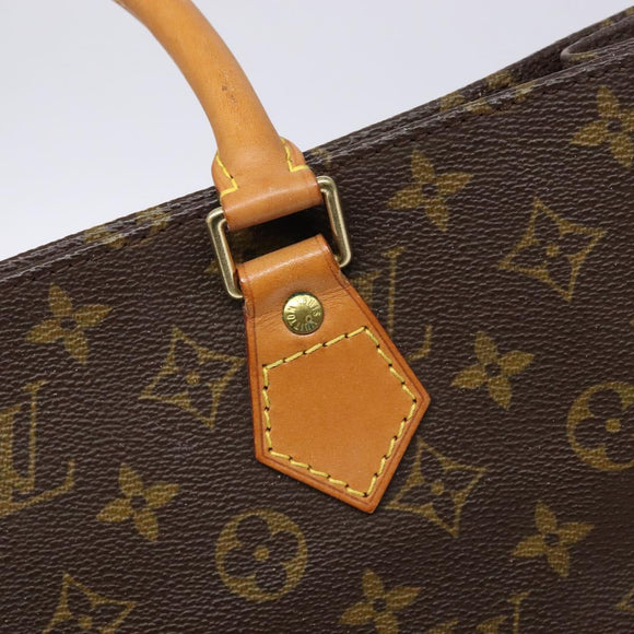 LOUIS VUITTON Monogram Sac Plat Hand Bag M51140 LV Auth 141412
