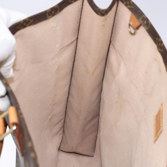 LOUIS VUITTON Monogram Sac Plat Hand Bag M51140 LV Auth 141412