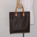 LOUIS VUITTON Monogram Sac Plat Hand Bag M51140 LV Auth 141412-20