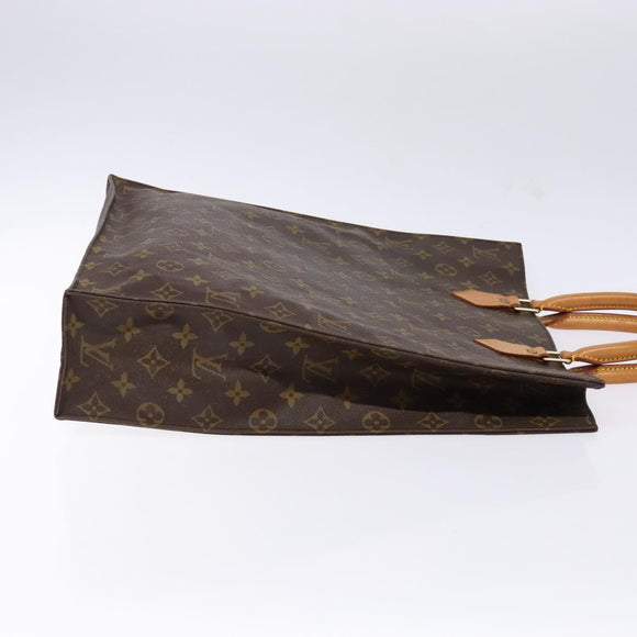 LOUIS VUITTON Monogram Sac Plat Hand Bag M51140 LV Auth 141412