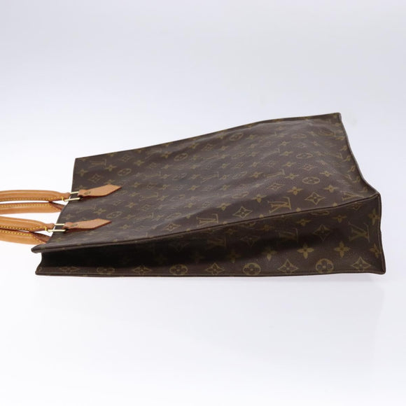 LOUIS VUITTON Monogram Sac Plat Hand Bag M51140 LV Auth 141412