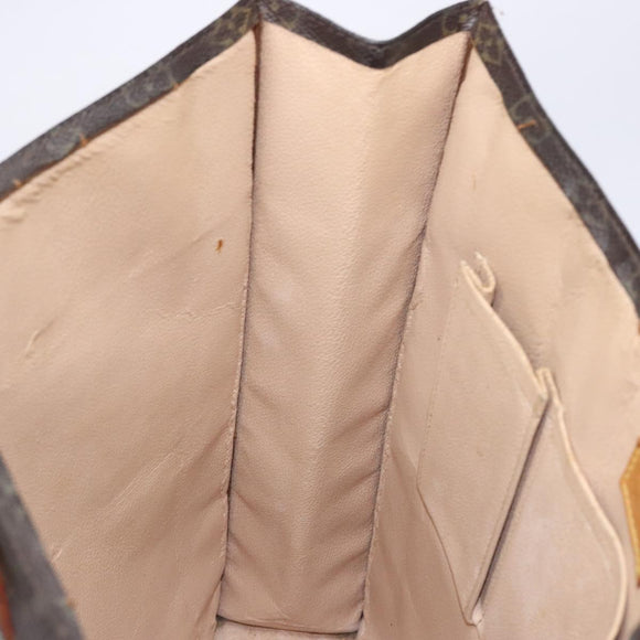 LOUIS VUITTON Monogram Sac Plat Hand Bag M51140 LV Auth 141413