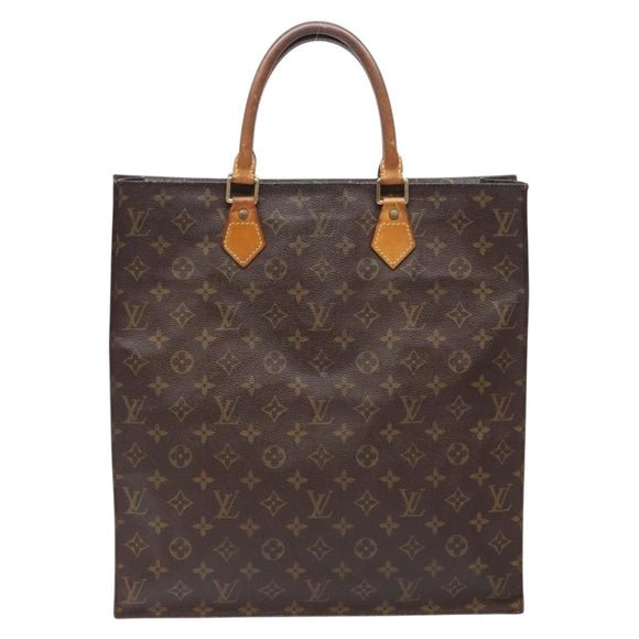 LOUIS VUITTON Monogram Sac Plat Hand Bag M51140 LV Auth 141413