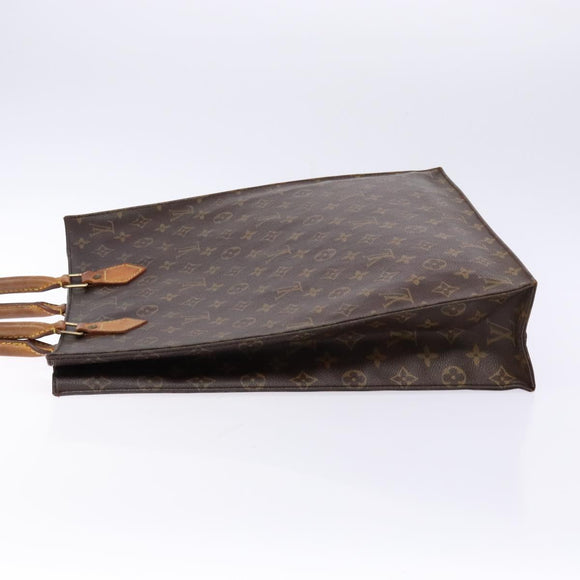 LOUIS VUITTON Monogram Sac Plat Hand Bag M51140 LV Auth 141413