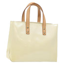 LOUIS VUITTON Monogram Vernis Reade PM Hand Bag Perle M91336 LV Auth 141416-1