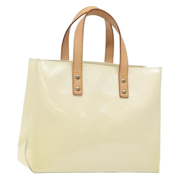 LOUIS VUITTON Monogram Vernis Reade PM Hand Bag Perle M91336 LV Auth 141416