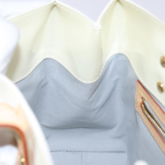 LOUIS VUITTON Monogram Vernis Reade PM Hand Bag Perle M91336 LV Auth 141416