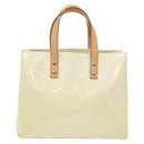 LOUIS VUITTON Monogram Vernis Reade PM Hand Bag Perle M91336 LV Auth 141416-13