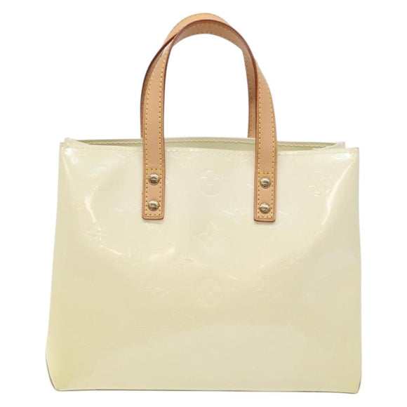 LOUIS VUITTON Monogram Vernis Reade PM Hand Bag Perle M91336 LV Auth 141416