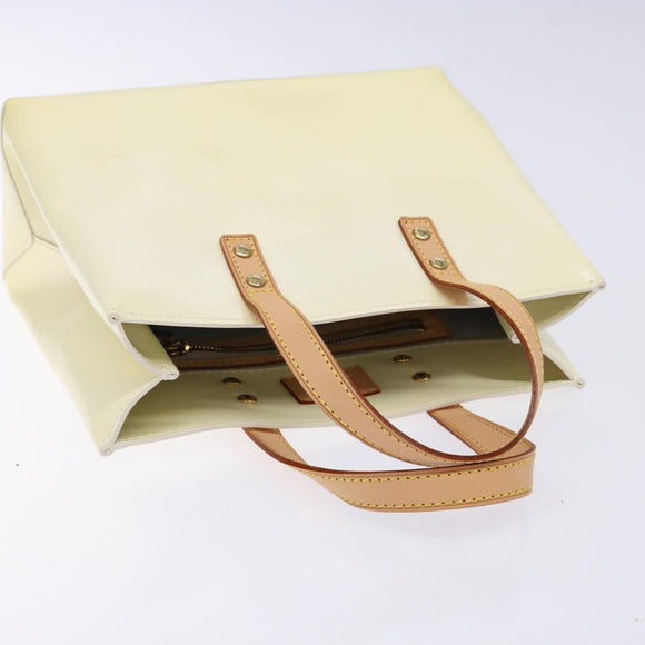 LOUIS VUITTON Monogram Vernis Reade PM Hand Bag Perle M91336 LV Auth 141416