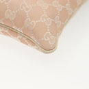 GUCCI GG Canvas Sherry Line Shoulder Bag Pink Silver khaki 145809 Auth 141421-12