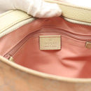 GUCCI GG Canvas Sherry Line Shoulder Bag Pink Silver khaki 145809 Auth 141421-18