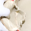 CHANEL Vanity COCO Mark Cosmetic Pouch Caviar Skin Red Gold CC Auth 141426-20