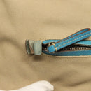 PRADA Shoulder Bag Canvas Beige Silver Auth 141428-17