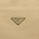 PRADA Shoulder Bag Canvas Beige Silver Auth 141428-18