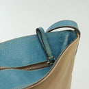 PRADA Shoulder Bag Canvas Beige Silver Auth 141428-10