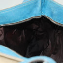 PRADA Shoulder Bag Canvas Beige Silver Auth 141428-20