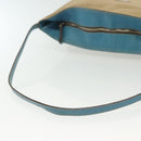 PRADA Shoulder Bag Canvas Beige Silver Auth 141428-7