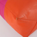 CELINE Horizontalkava Tote Bag Leather Pink Gold Auth 141430-11