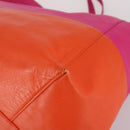 CELINE Horizontalkava Tote Bag Leather Pink Gold Auth 141430-12