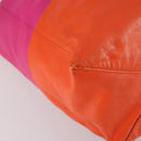 CELINE Horizontalkava Tote Bag Leather Pink Gold Auth 141430-13