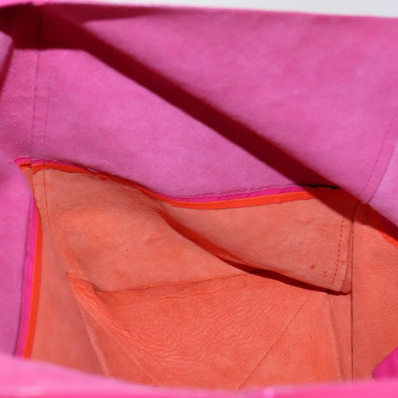 CELINE Horizontalkava Tote Bag Leather Pink Gold Auth 141430