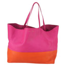 CELINE Horizontalkava Tote Bag Leather Pink Gold Auth 141430-2