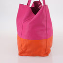 CELINE Horizontalkava Tote Bag Leather Pink Gold Auth 141430-4