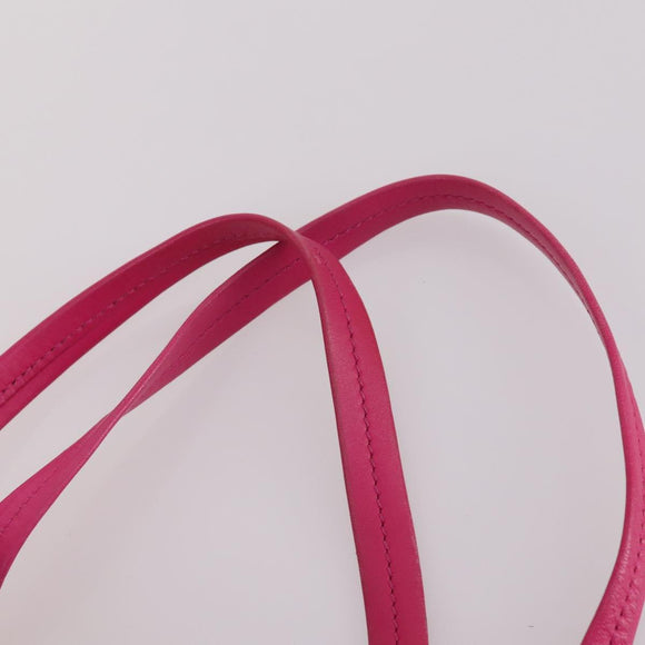 CELINE Horizontalkava Tote Bag Leather Pink Gold Auth 141430