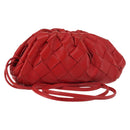 BOTTEGA VENETA INTRECCIATO Shoulder Bag Leather Red Auth 141432-1