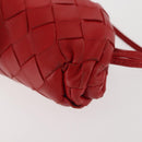 BOTTEGA VENETA INTRECCIATO Shoulder Bag Leather Red Auth 141432-16