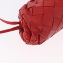 BOTTEGA VENETA INTRECCIATO Shoulder Bag Leather Red Auth 141432-16