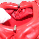 BOTTEGA VENETA INTRECCIATO Shoulder Bag Leather Red Auth 141432-12