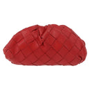 BOTTEGA VENETA INTRECCIATO Shoulder Bag Leather Red Auth 141432-2
