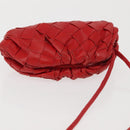 BOTTEGA VENETA INTRECCIATO Shoulder Bag Leather Red Auth 141432-6