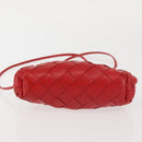BOTTEGA VENETA INTRECCIATO Shoulder Bag Leather Red Auth 141432-5