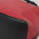 LOUIS VUITTON Epi Petit Noe Shoulder Bag Bicolor Black Red M44017 LV Auth 141440-9