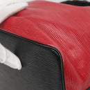 LOUIS VUITTON Epi Petit Noe Shoulder Bag Bicolor Black Red M44017 LV Auth 141440-15