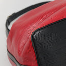 LOUIS VUITTON Epi Petit Noe Shoulder Bag Bicolor Black Red M44017 LV Auth 141440-16