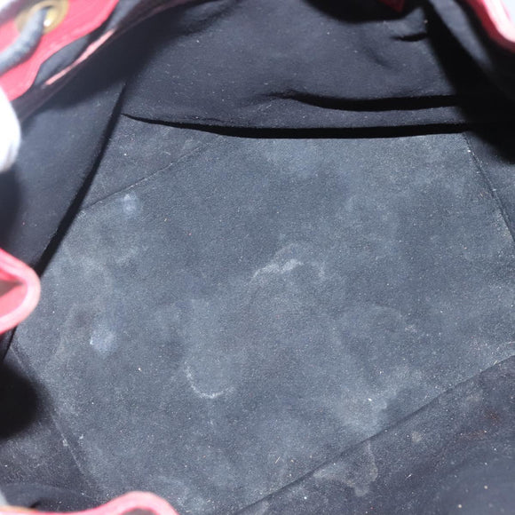 LOUIS VUITTON Epi Petit Noe Shoulder Bag Bicolor Black Red M44017 LV Auth 141440