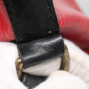 LOUIS VUITTON Epi Petit Noe Shoulder Bag Bicolor Black Red M44017 LV Auth 141440-12